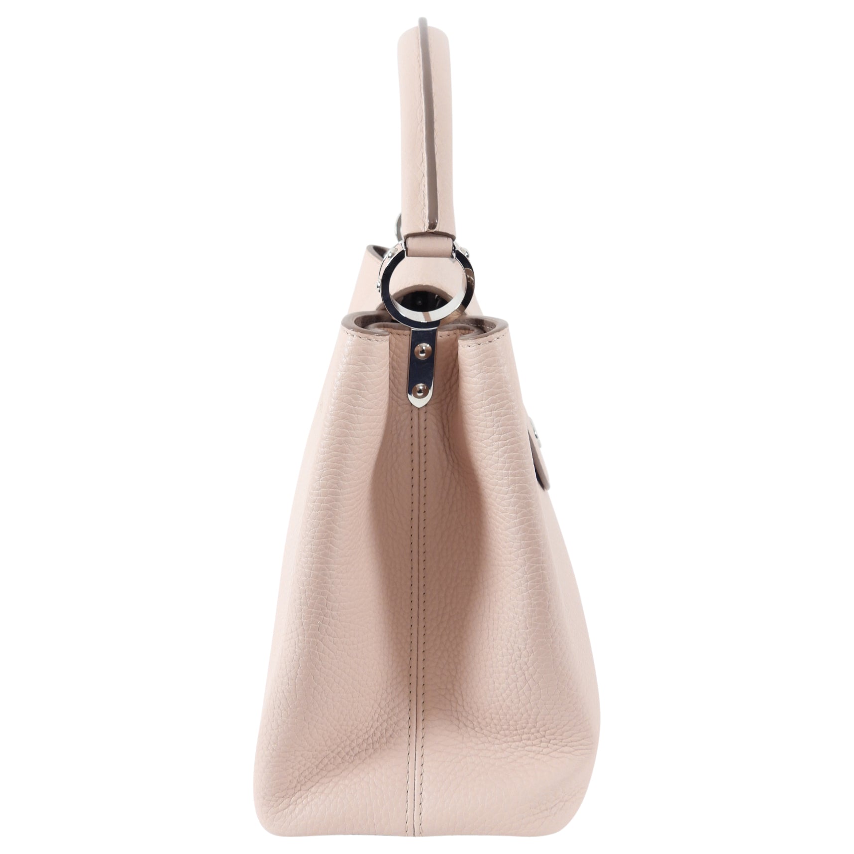 Louis Vuitton Light Beige Pink Taruillon Capucines MM Top Handle Bag