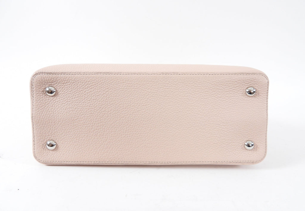 Louis Vuitton Light Beige Pink Taruillon Capucines MM Top Handle Bag