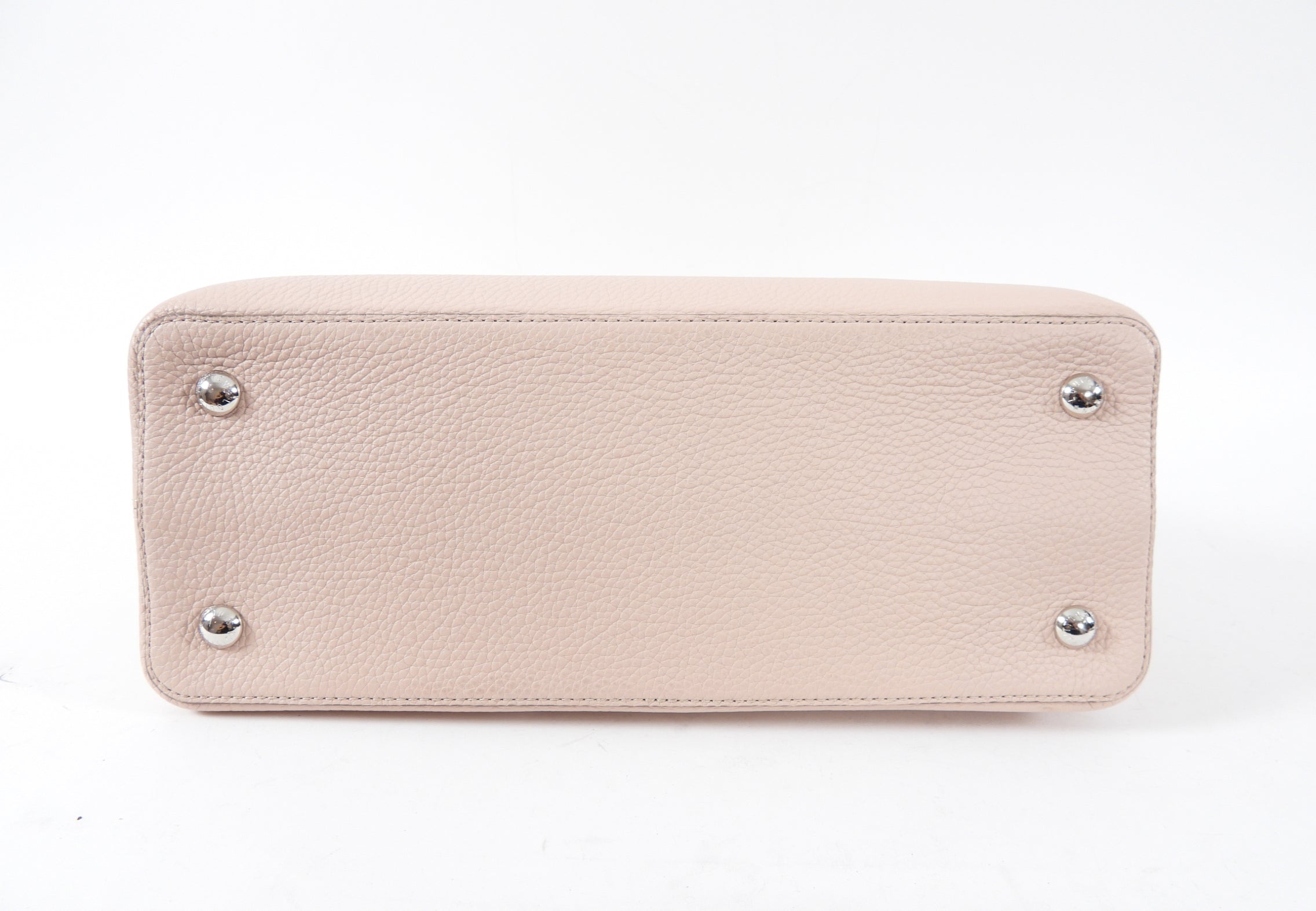 Louis Vuitton Light Beige Pink Taruillon Capucines MM Top Handle Bag