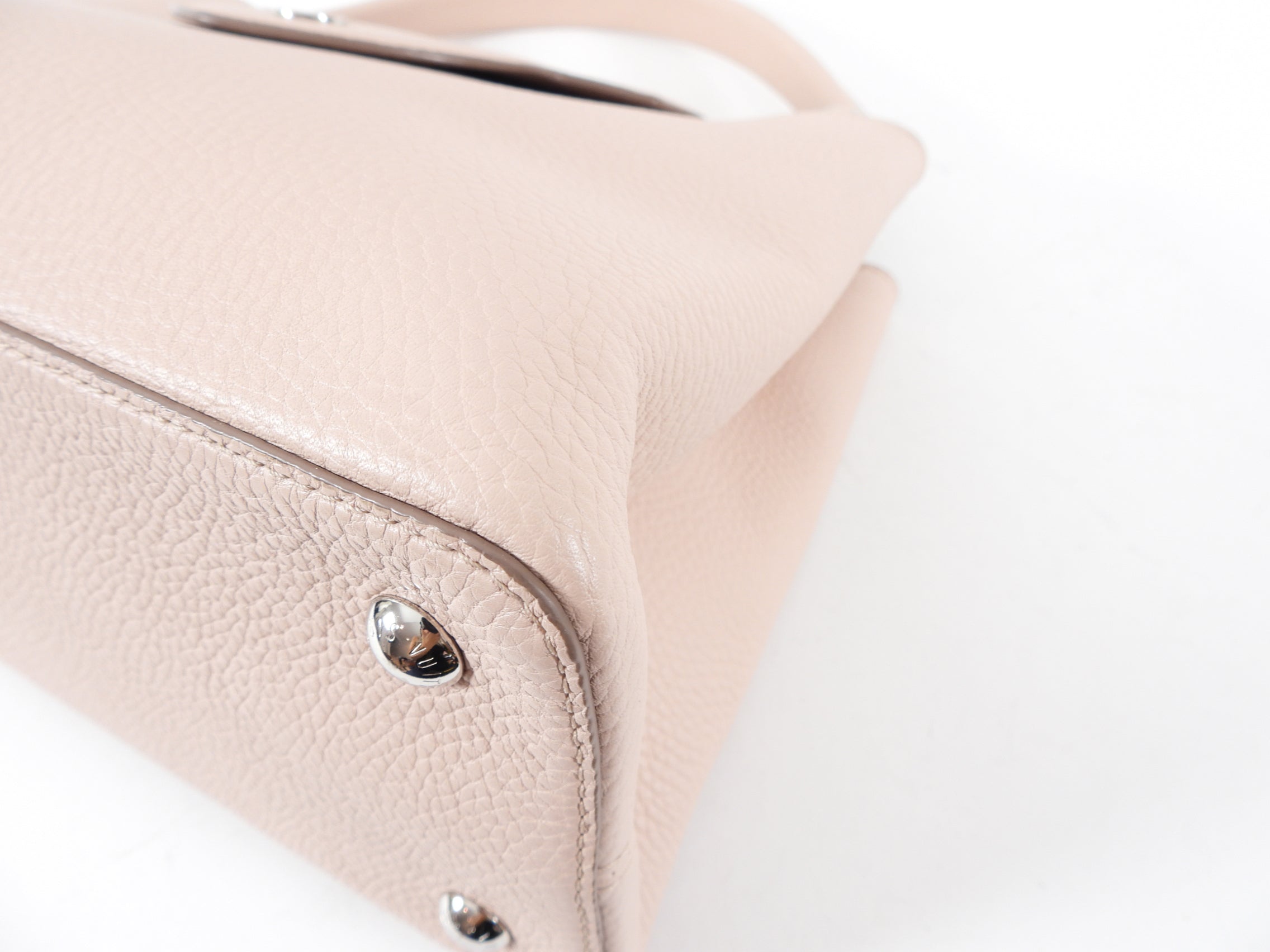 Louis Vuitton Light Beige Pink Taruillon Capucines MM Top Handle Bag