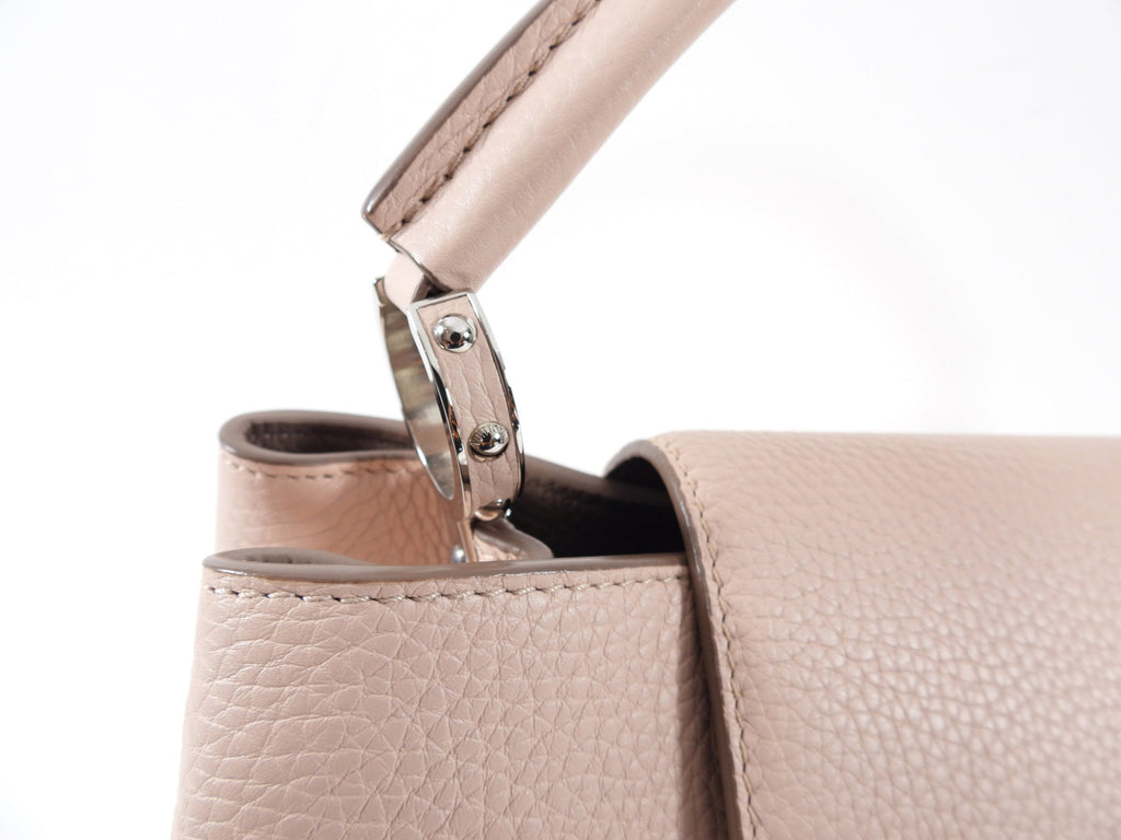 Louis Vuitton Light Beige Pink Taruillon Capucines MM Top Handle Bag