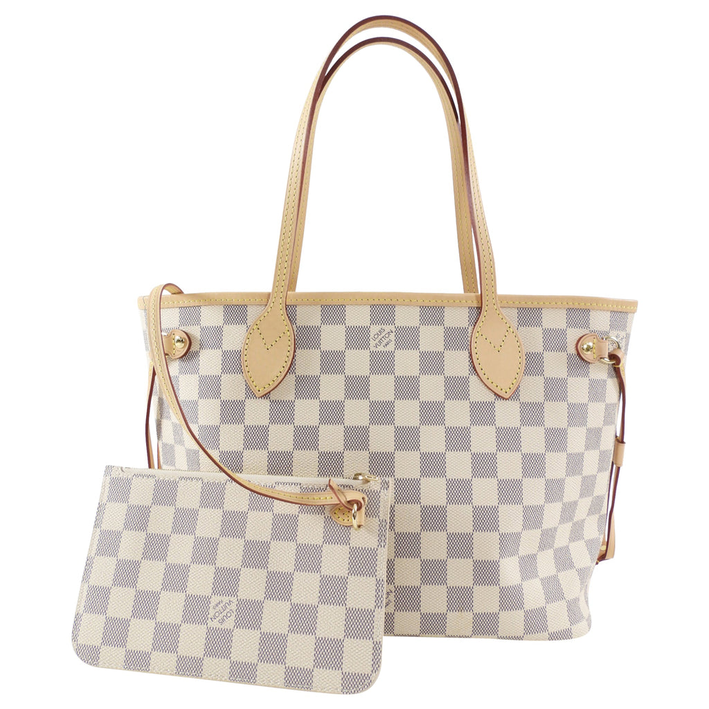 Louis Vuitton Damier Azur Neverfull MM Tote Bag with Insert