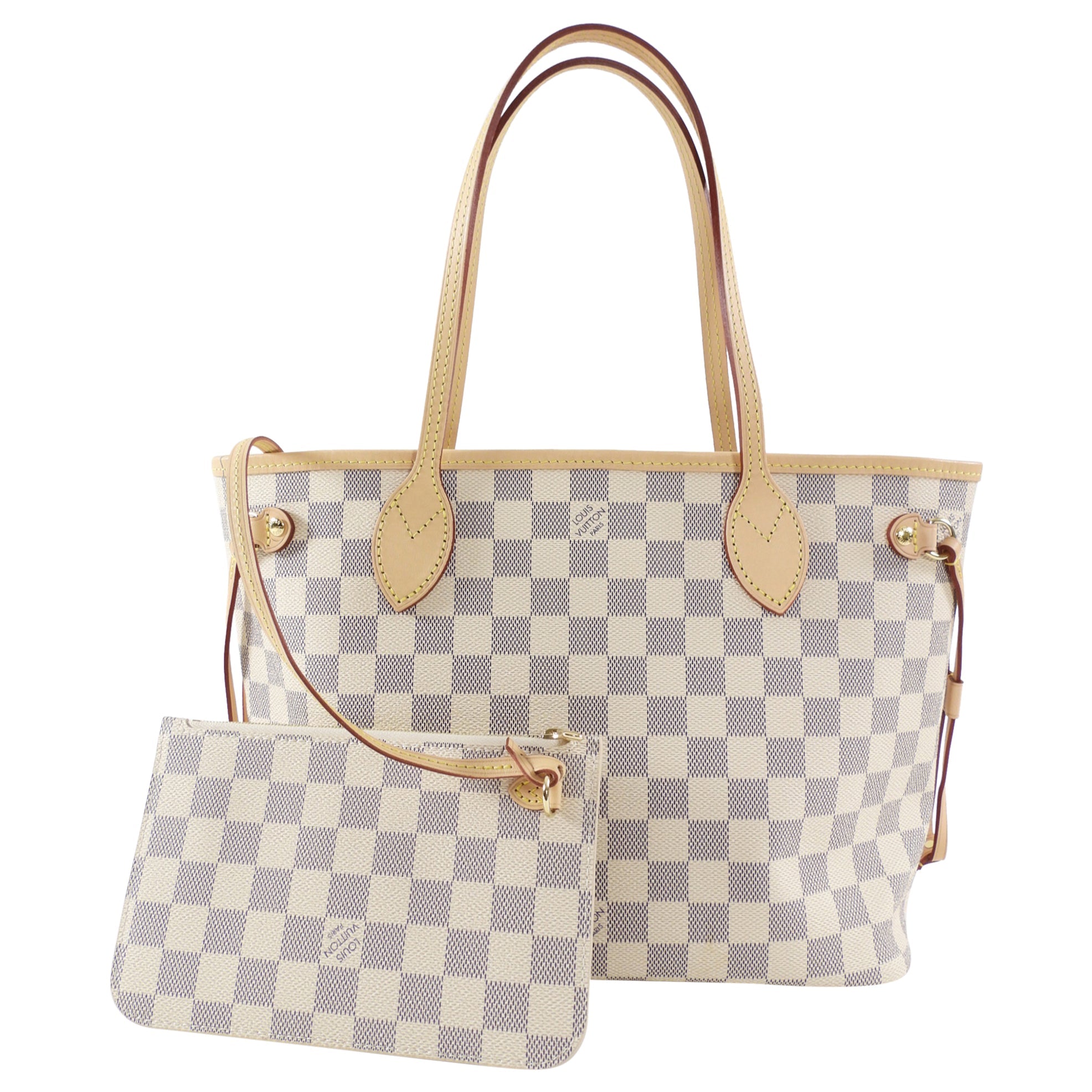Louis Vuitton Damier Azur Neverfull MM Tote Bag with Insert