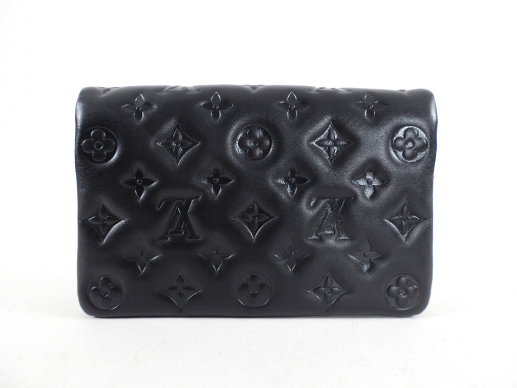 Louis Vuitton Black Quilted Pochette Coussin Bag
