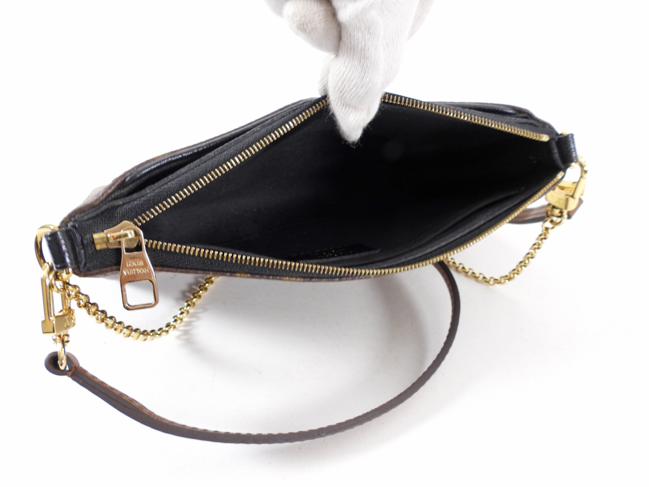 Louis Vuitton Monogram Canvas Pallas Clutch Convertible Crossbody Bag