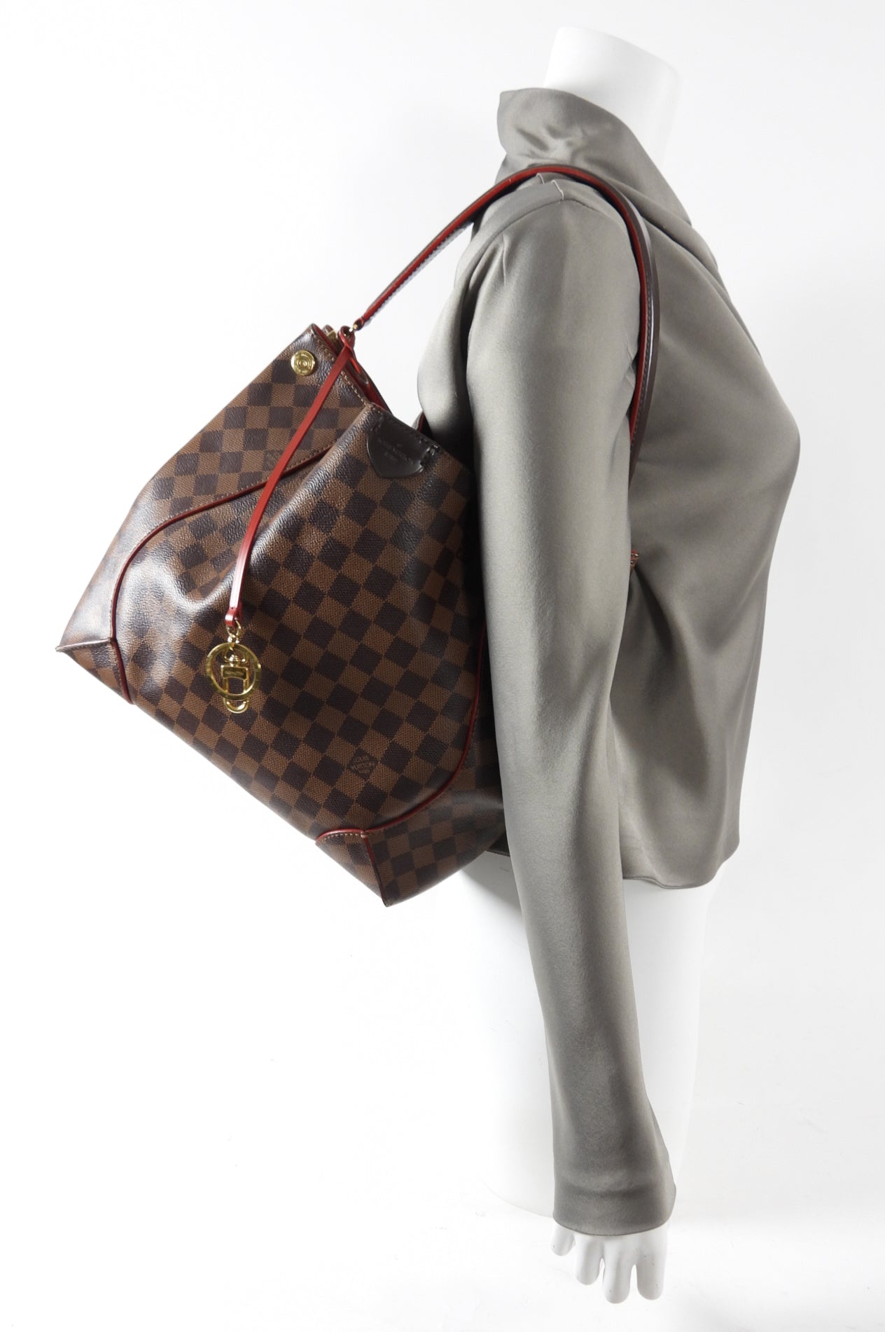 Louis Vuitton Damier Ebene Caissa Hobo Bag