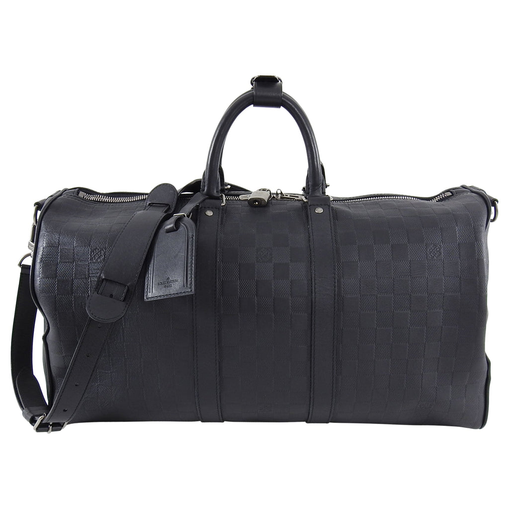 Louis Vuitton Damier Infini Black Keepall Bandouliere 45