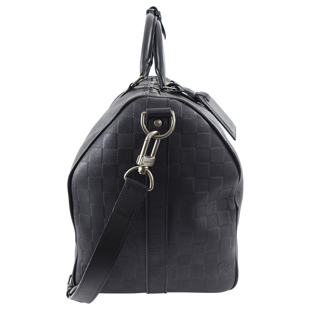 Louis Vuitton Damier Infini Black Keepall Bandouliere 45