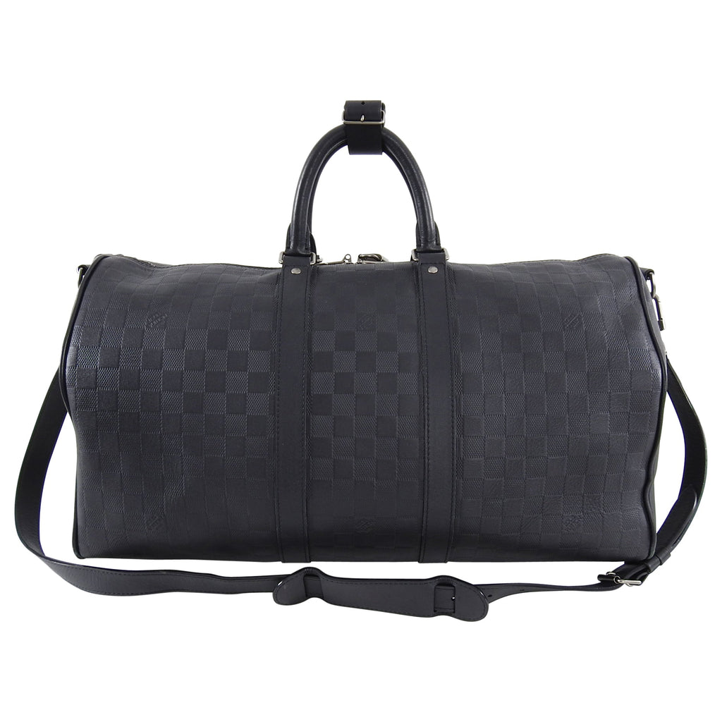 Louis Vuitton Damier Infini Black Keepall Bandouliere 45