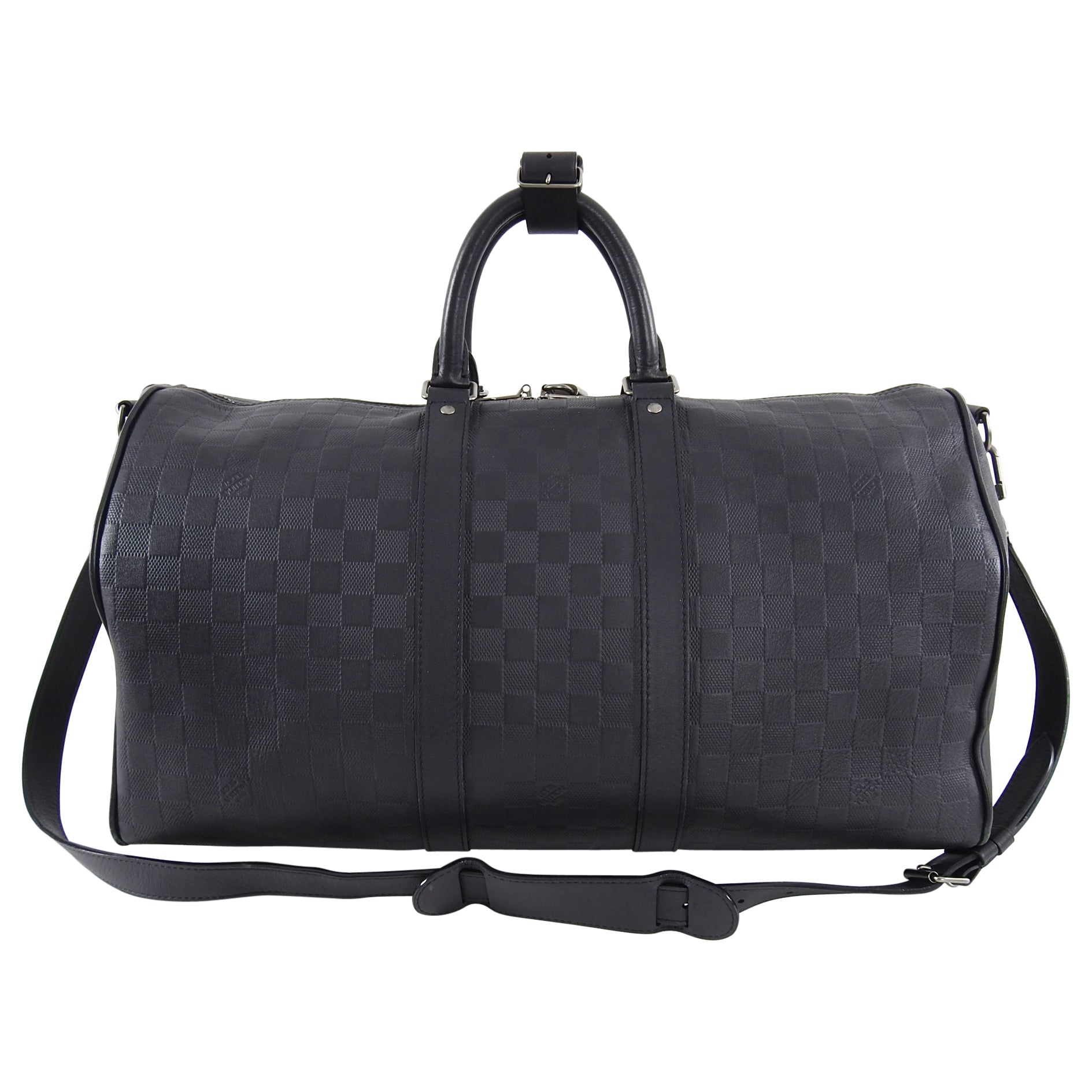 Louis Vuitton Damier Infini Black Keepall Bandouliere 45