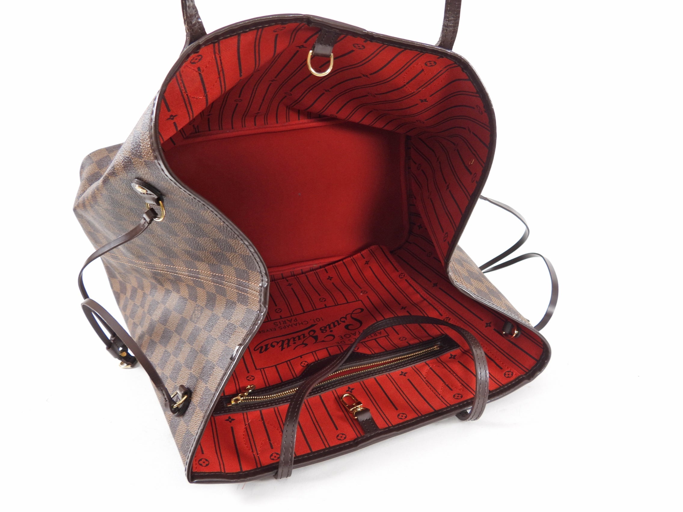 Louis Vuitton Damier Ebene Neverfull GM Tote Bag