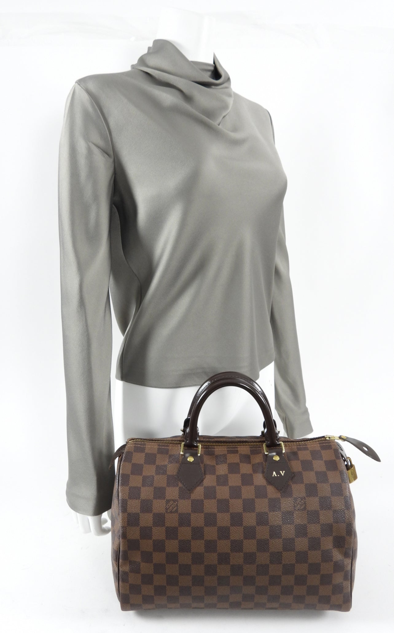 Louis Vuitton Damier Ebene Speedy 30 Doctor Duffle Bag
