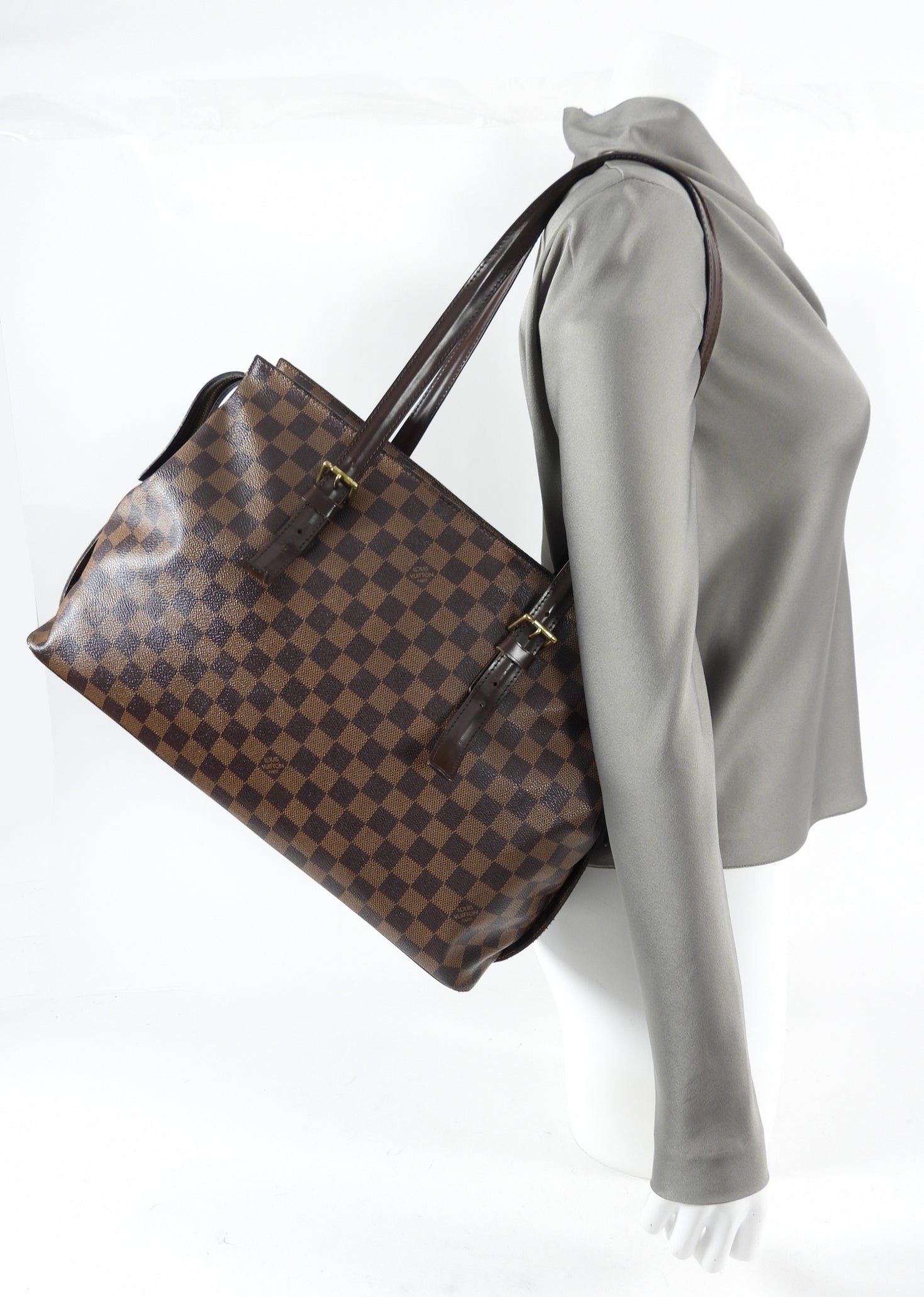 Louis Vuitton Damier Ebene Chelsea MM Tote Bag