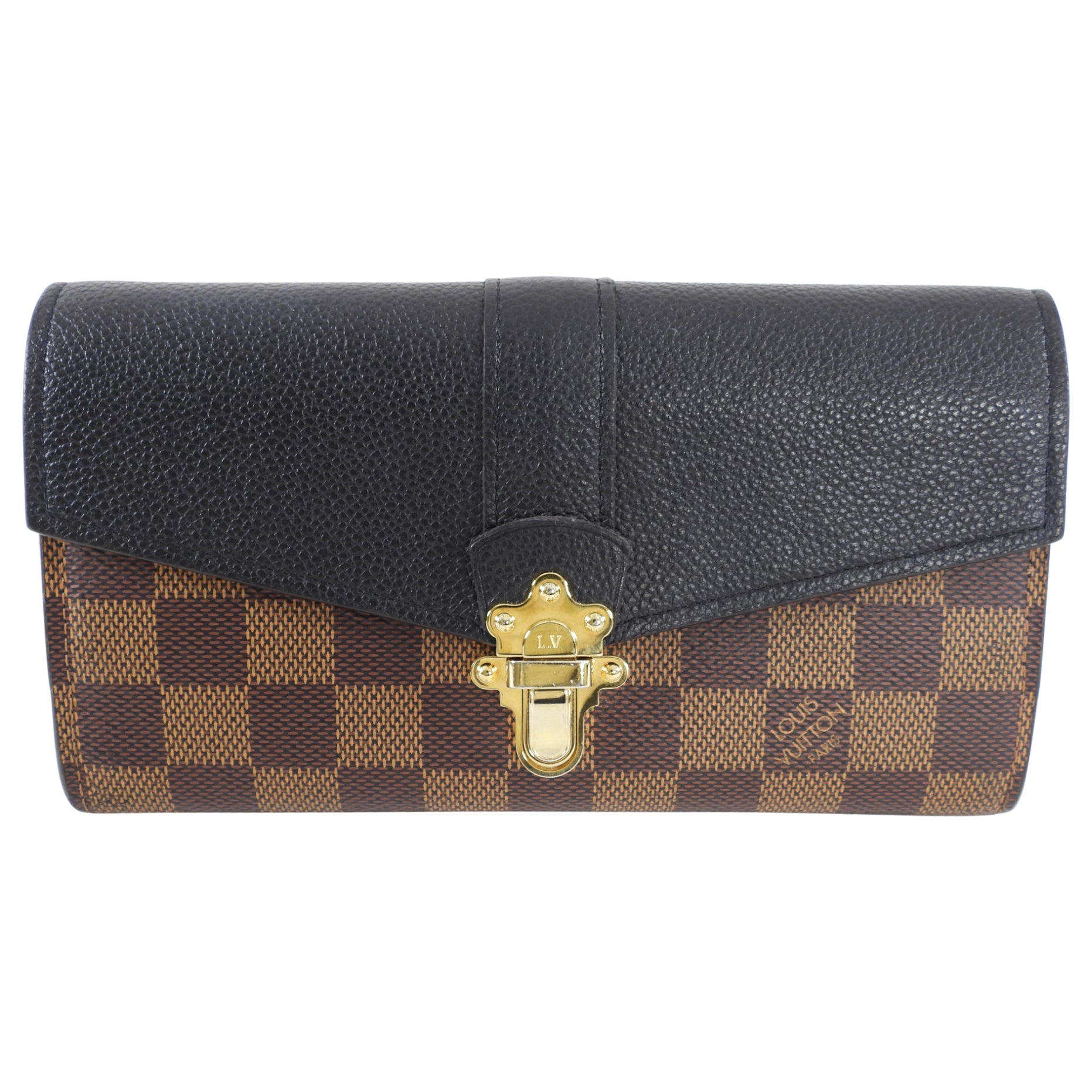Louis Vuitton Damier Ebene Clapton Long Wallet