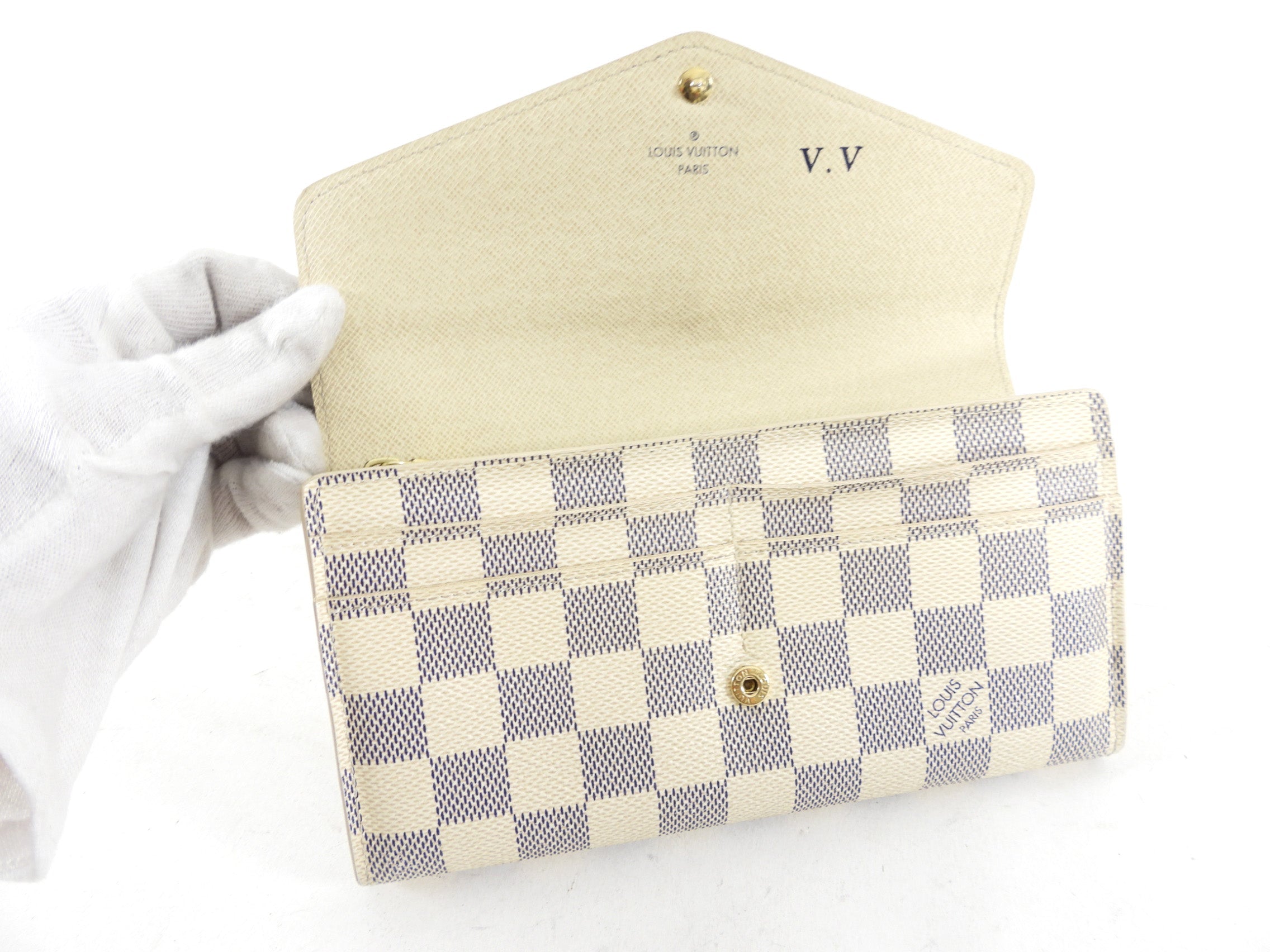 Louis Vuitton Damier Azur Sarah Long Wallet