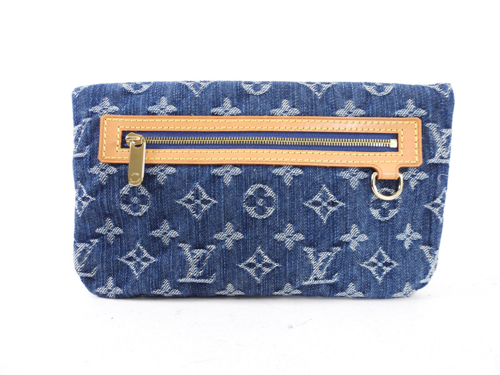 Louis Vuitton Vintage Monogram Denim Pochette Clutch