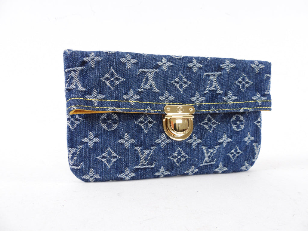 Louis Vuitton Vintage Monogram Denim Pochette Clutch