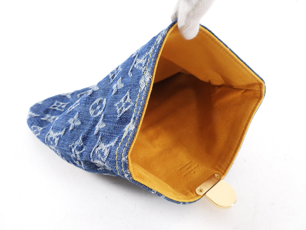 Louis Vuitton Vintage Monogram Denim Pochette Clutch