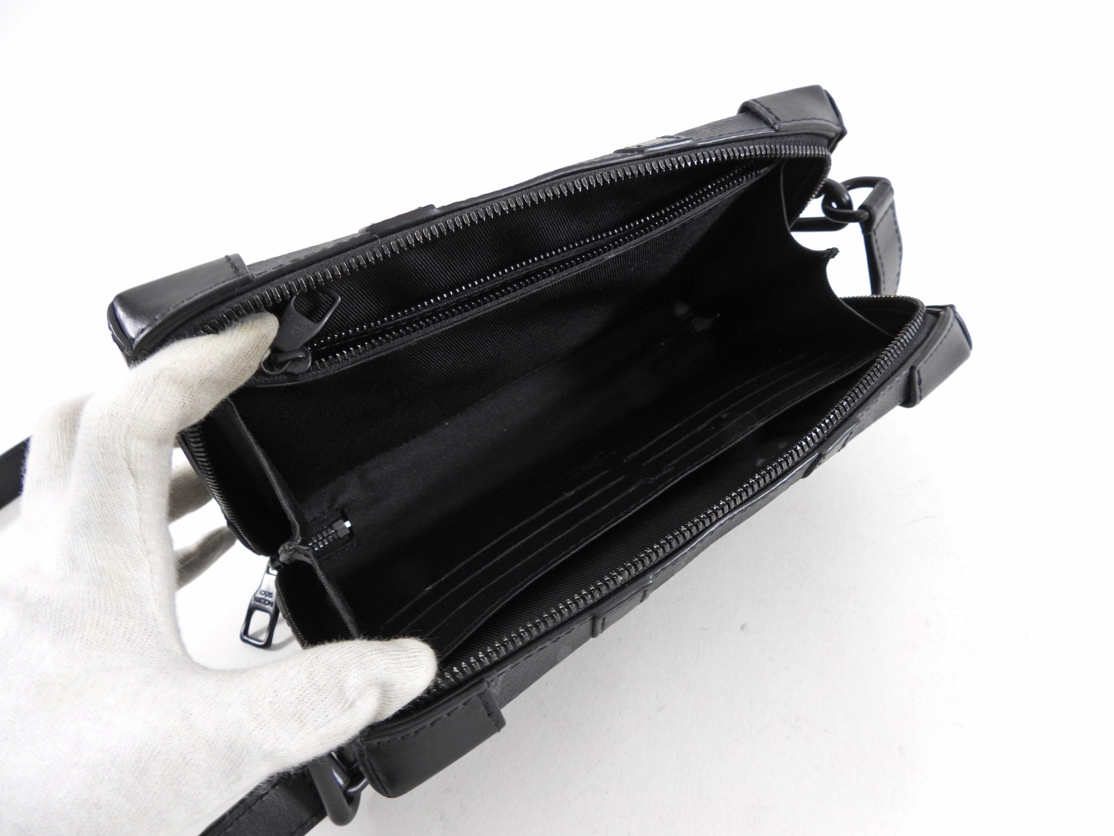 Louis Vuitton Black Monogram Eclipse Trunk Wallet Crossbody