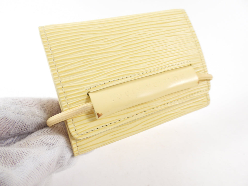 Louis Vuitton Light Yellow Epi Elastique Compact Wallet