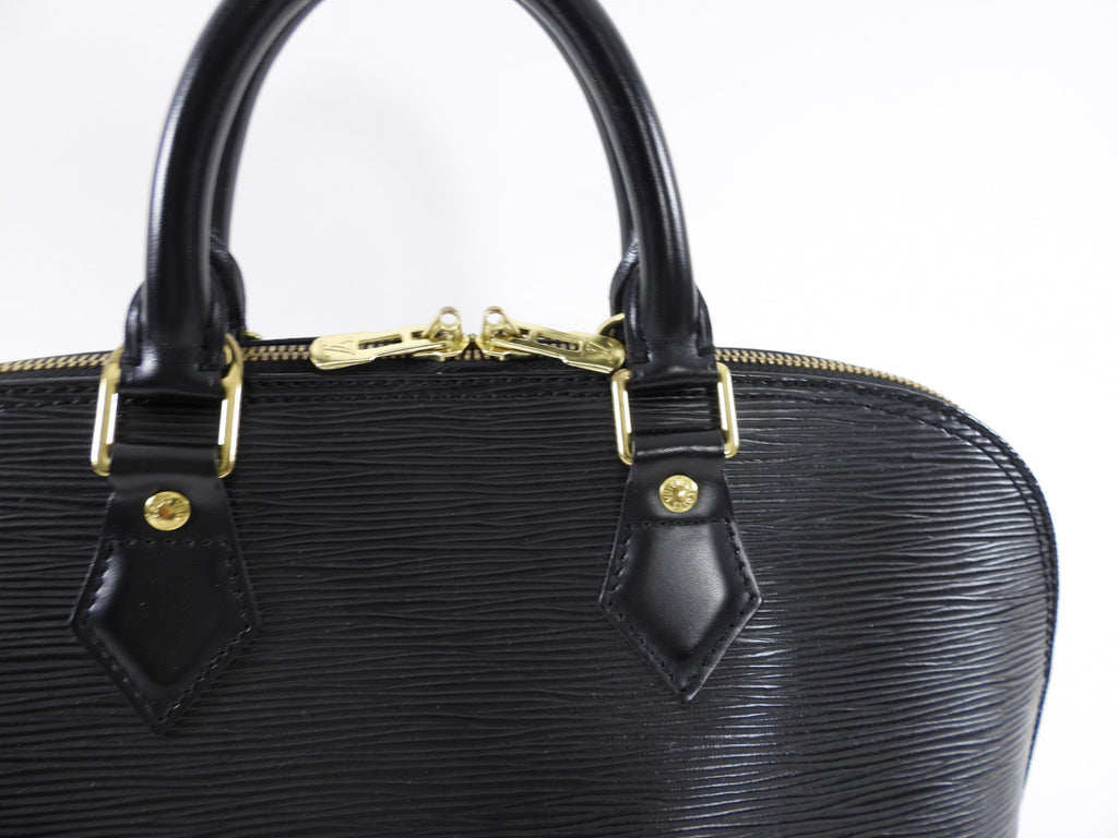 Louis Vuitton Vintage 2002 Black Epi Leather Alma PM Bag