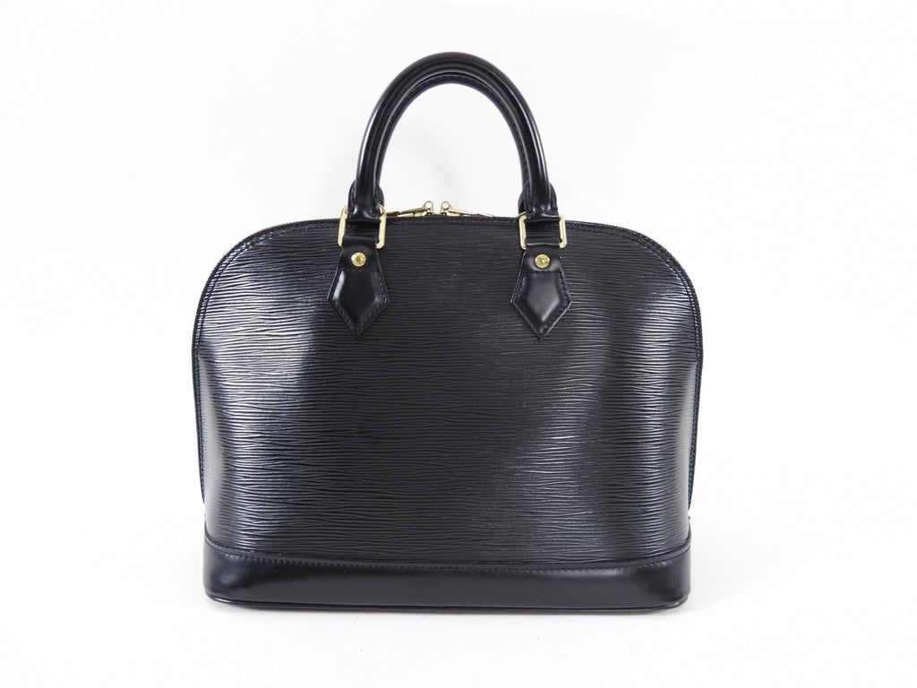 Louis Vuitton Vintage 2002 Black Epi Leather Alma PM Bag