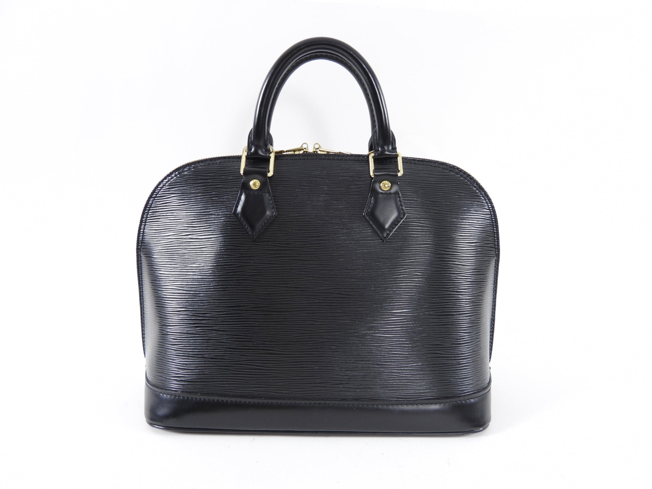 Louis Vuitton Vintage 2002 Black Epi Leather Alma PM Bag