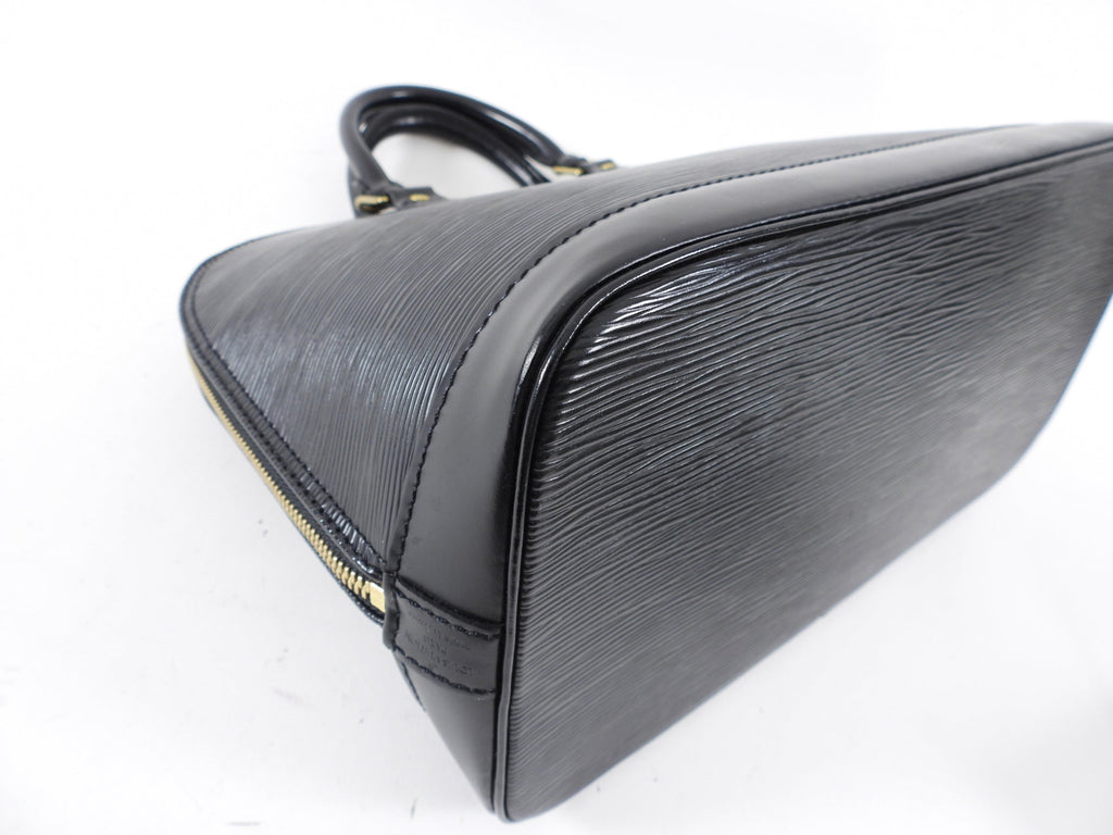 Louis Vuitton Vintage 2002 Black Epi Leather Alma PM Bag
