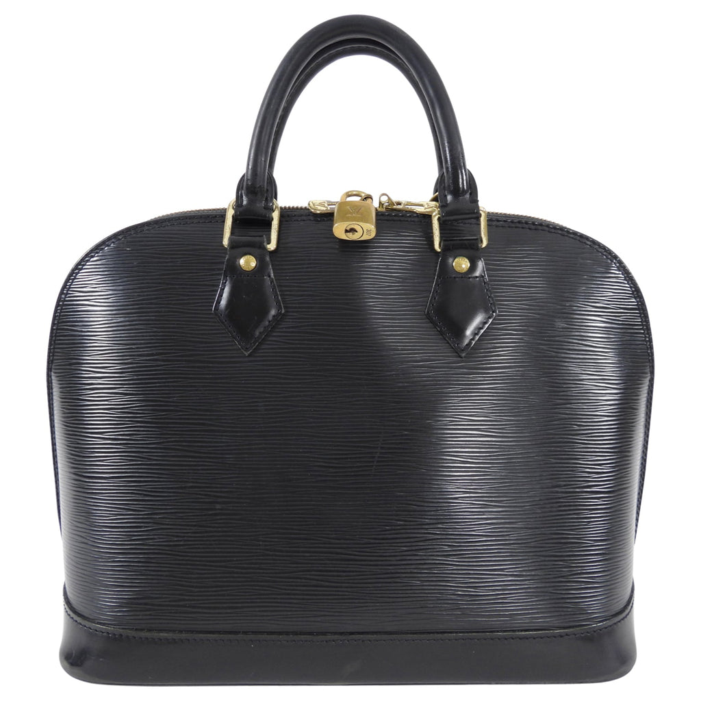 Louis Vuitton Black Epi Alma PM Domed Bag