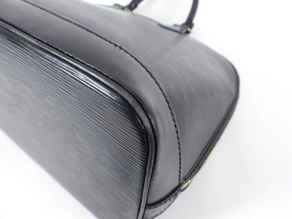 Louis Vuitton Black Epi Alma PM Domed Bag