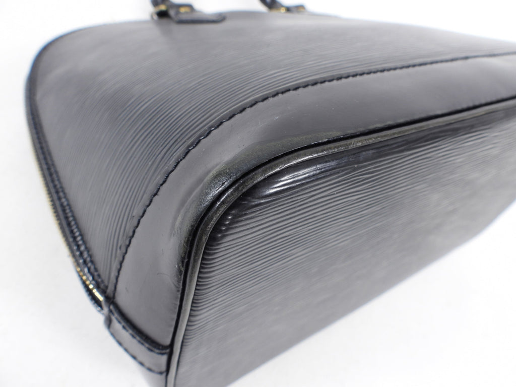 Louis Vuitton Black Epi Alma PM Domed Bag
