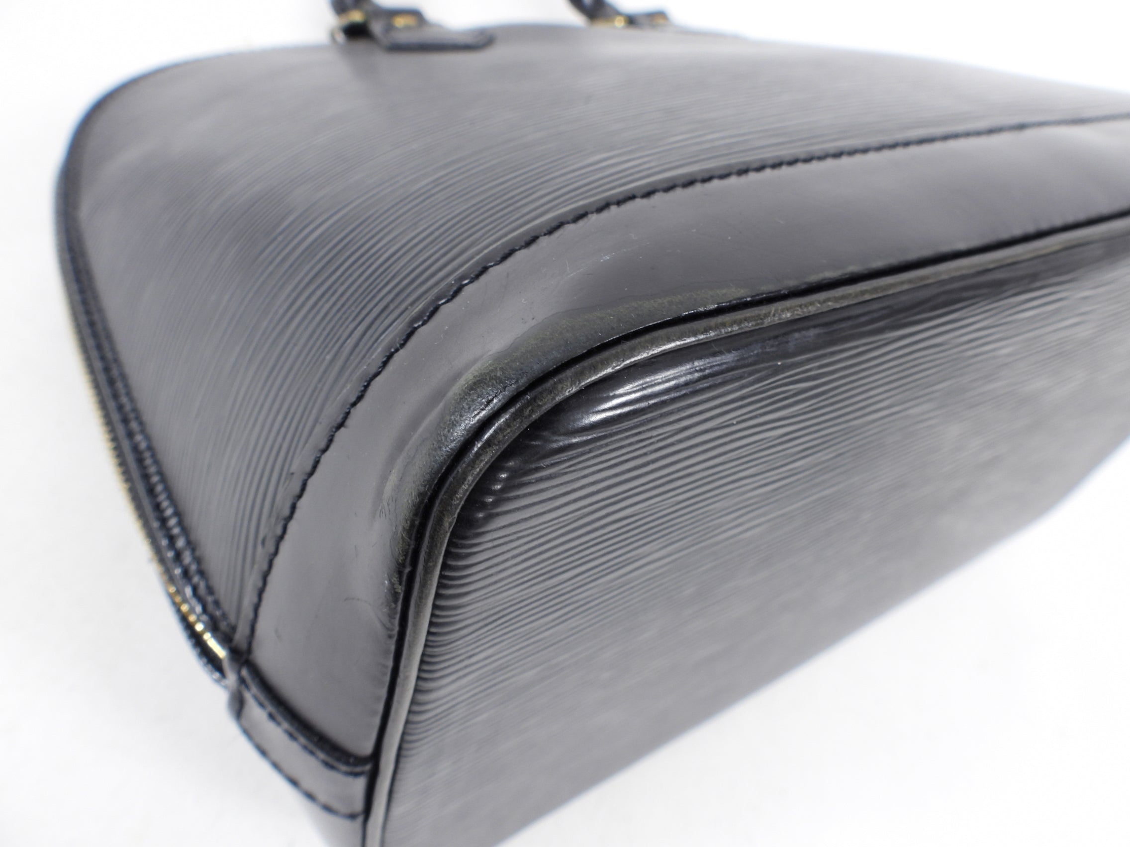 Louis Vuitton Black Epi Alma PM Domed Bag