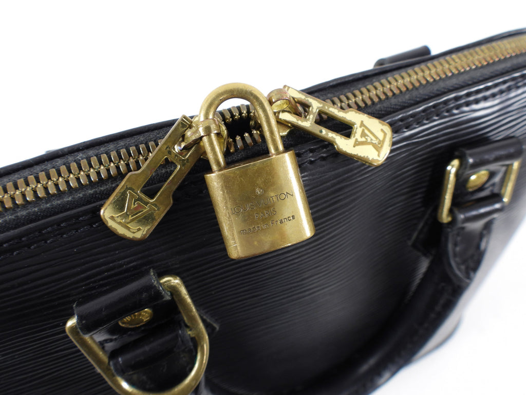 Louis Vuitton Black Epi Alma PM Domed Bag