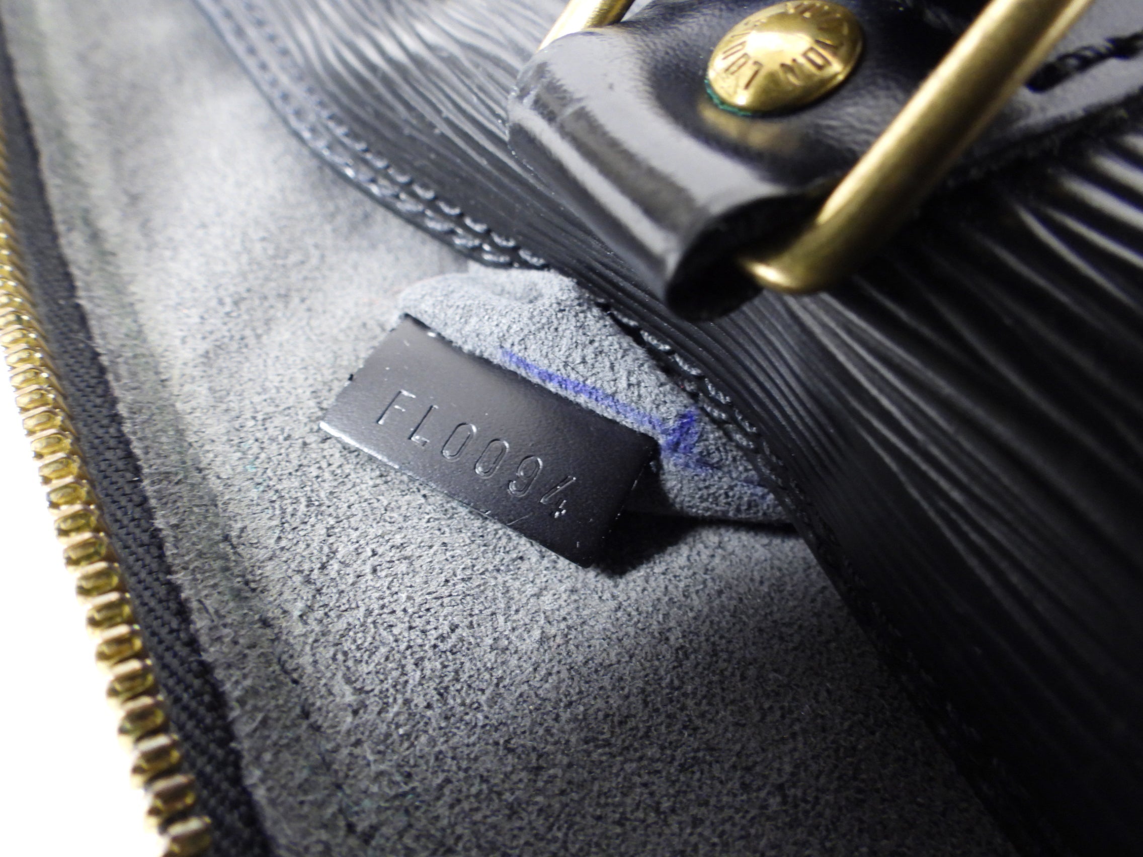 Louis Vuitton Black Epi Alma PM Domed Bag
