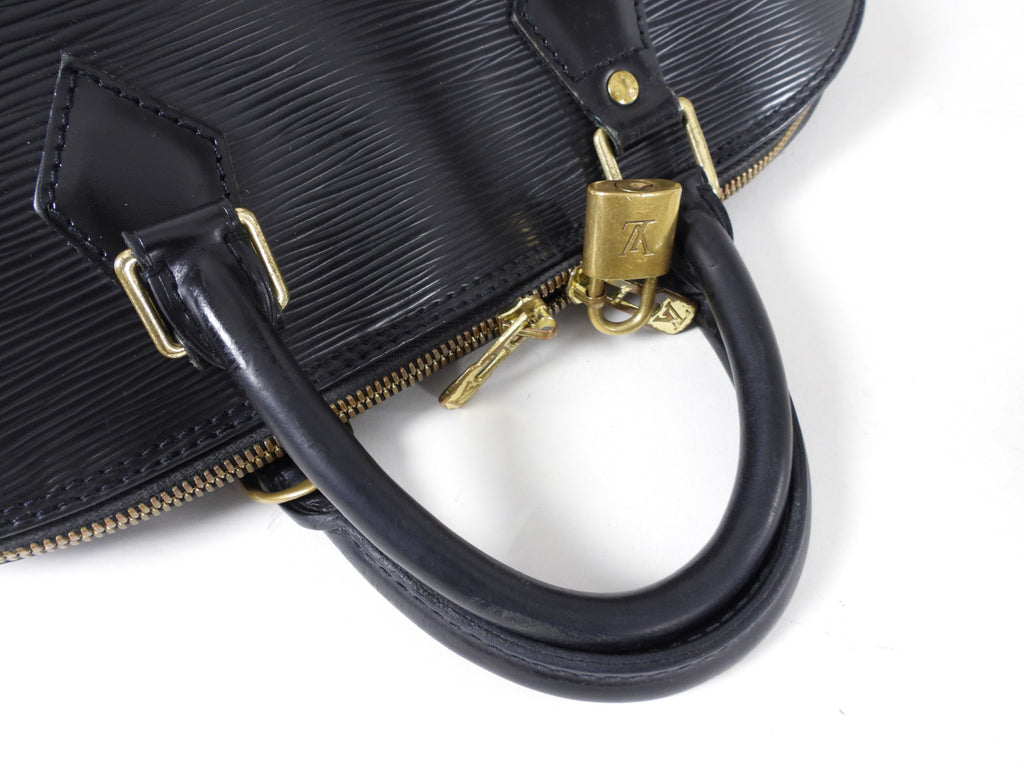 Louis Vuitton Black Epi Alma PM Domed Bag