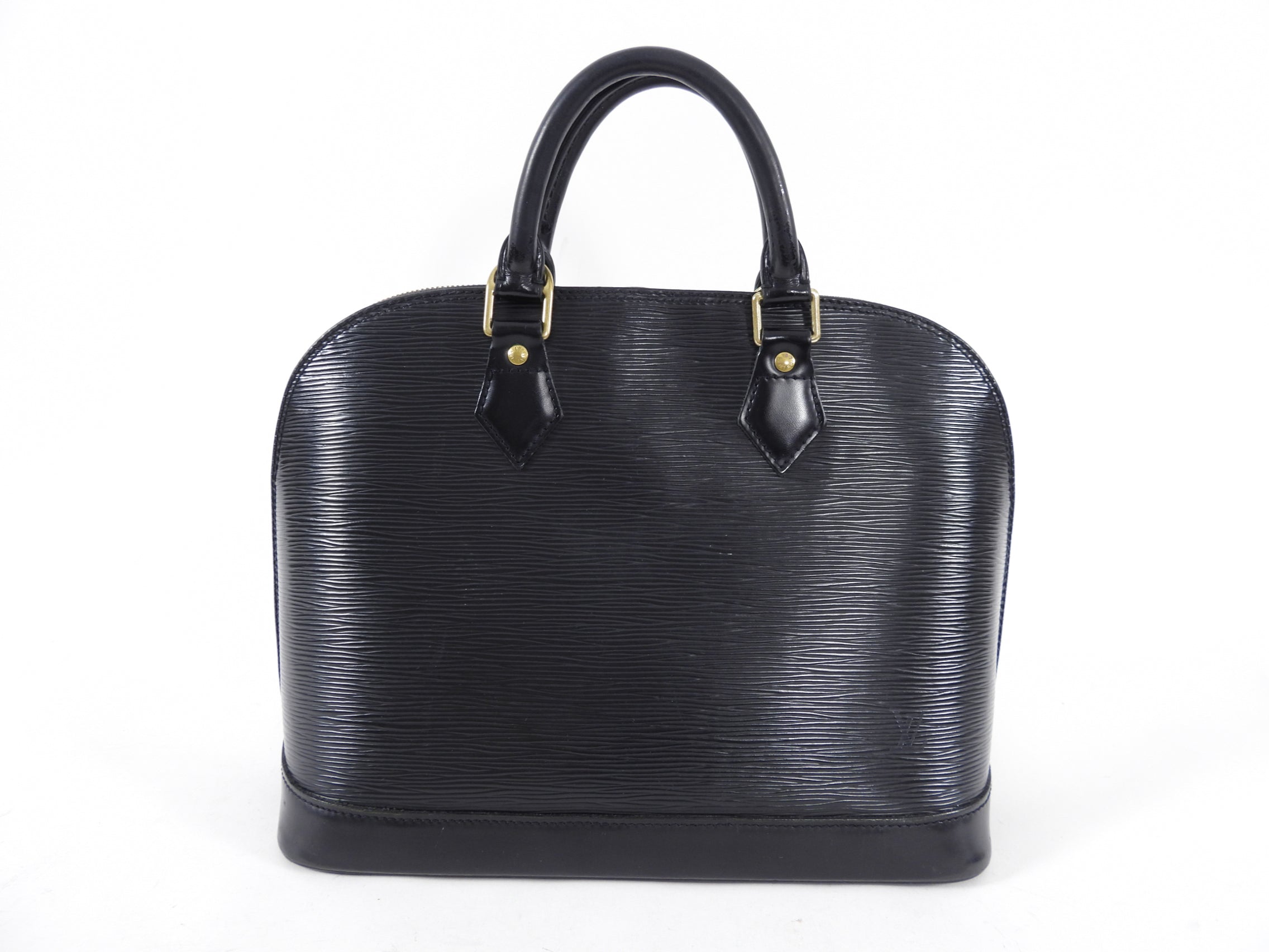 Louis Vuitton Black Epi Alma PM Domed Bag
