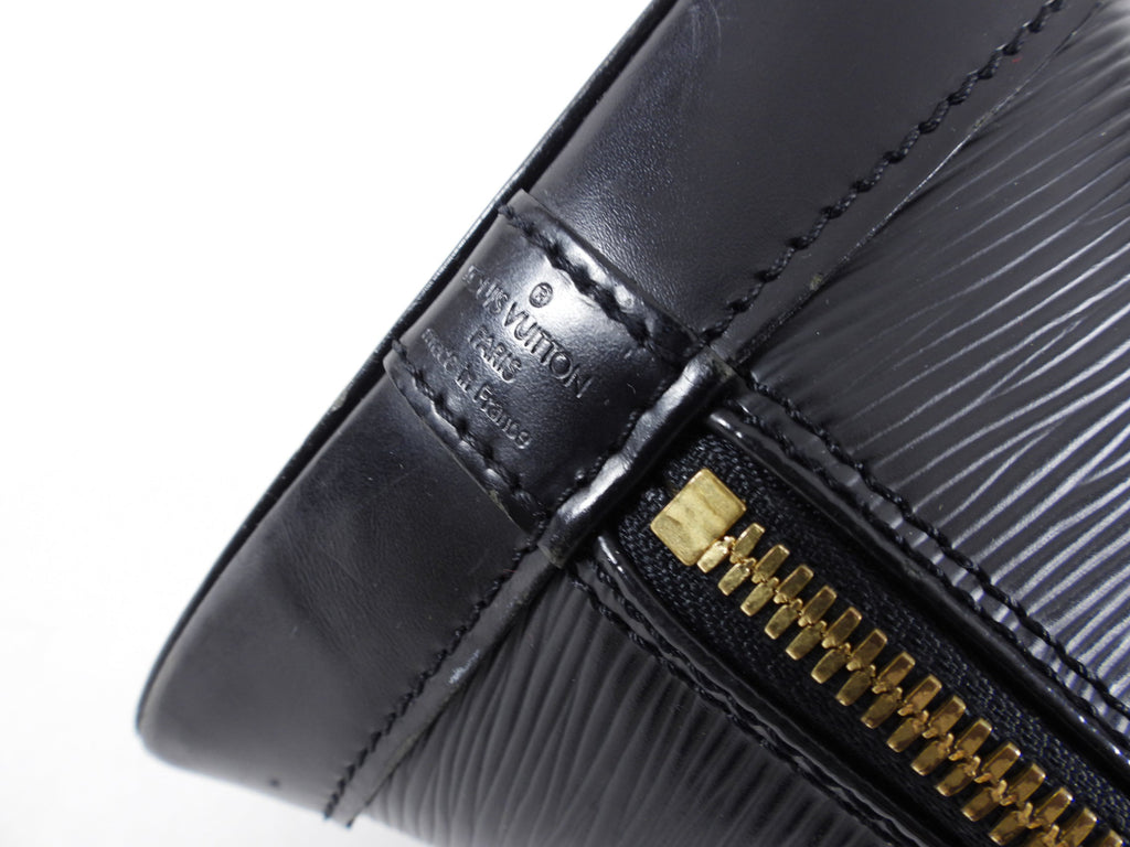 Louis Vuitton Black Epi Alma PM Domed Bag