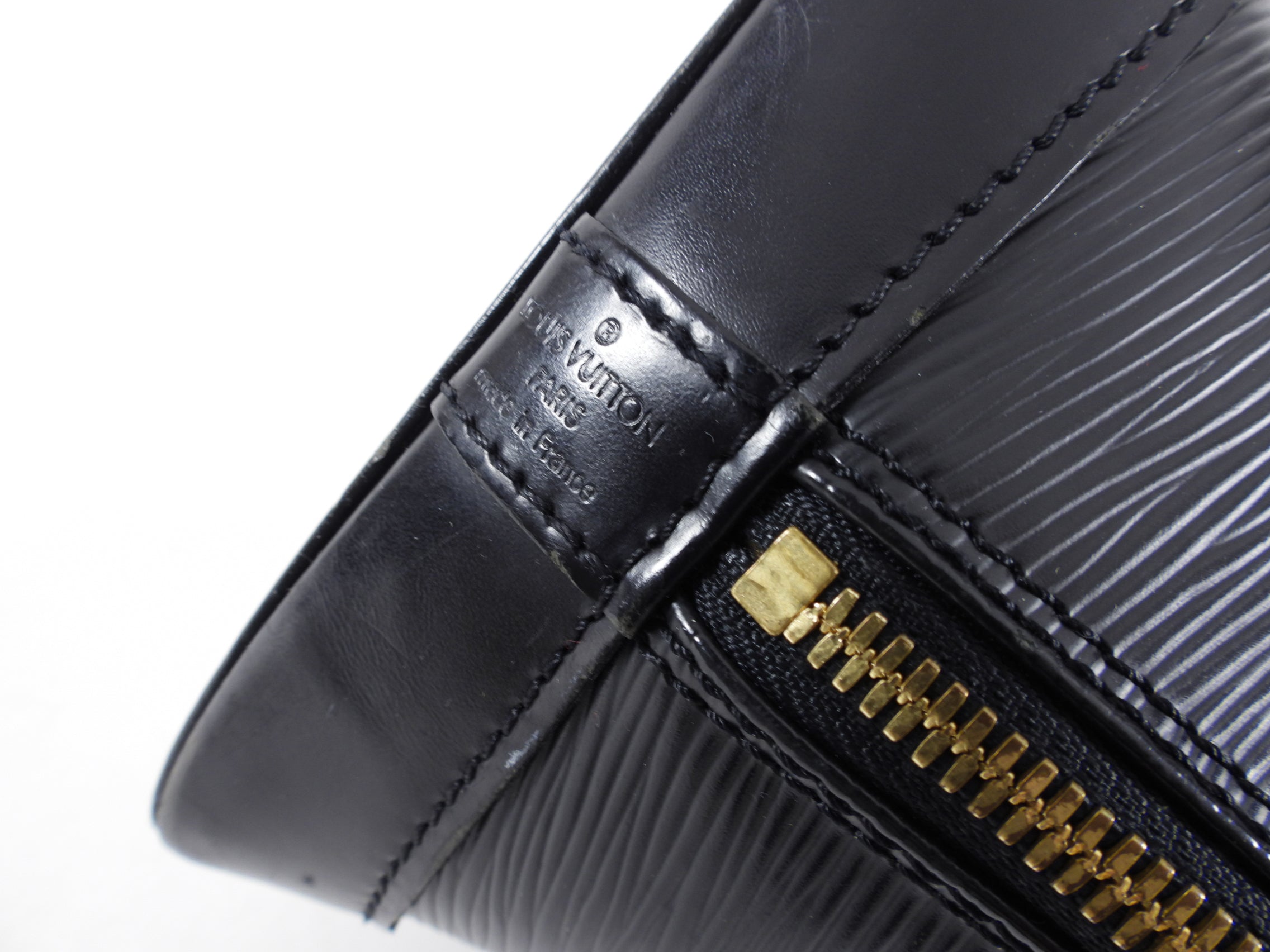 Louis Vuitton Black Epi Alma PM Domed Bag