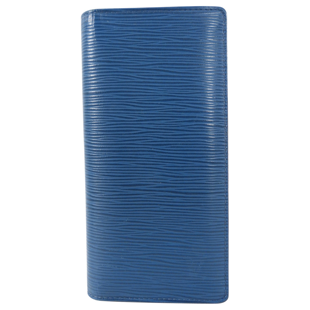 Louis Vuitton Blue Epi leather Brazza Bifold Long Wallet