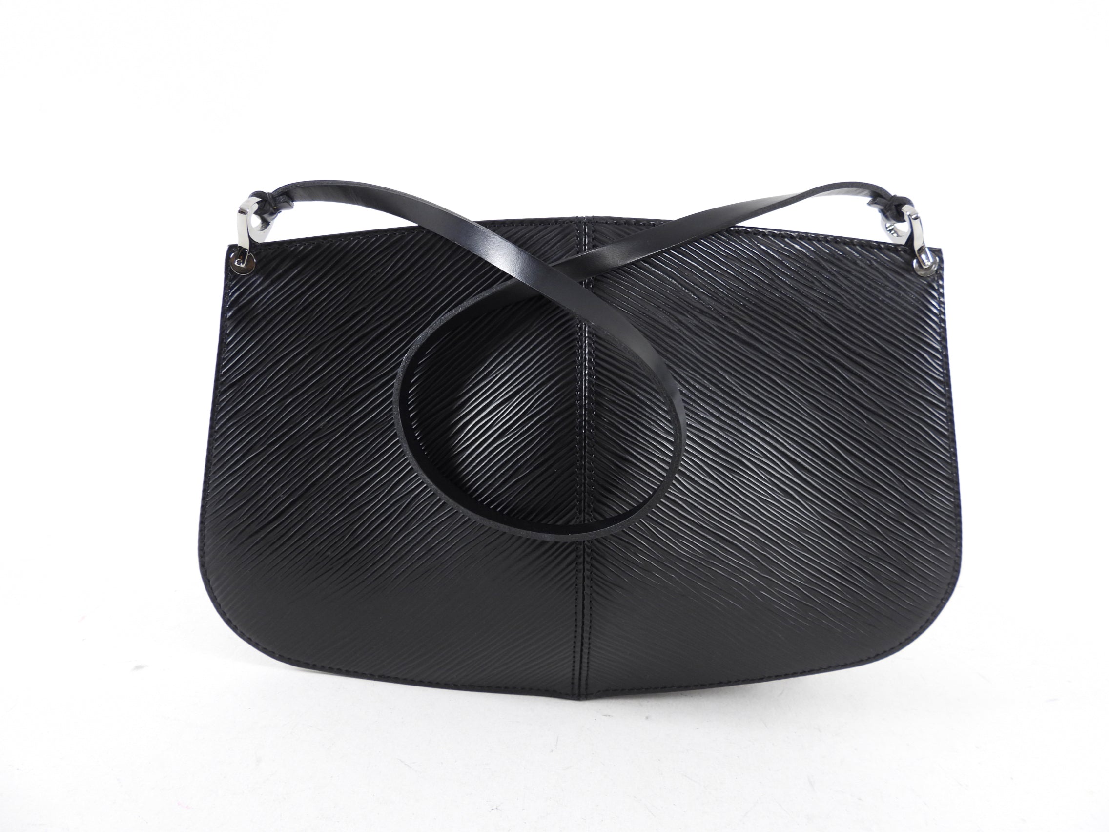 Louis Vuitton Vintage 2003 Black Epi Leather Demi Lune Pochette Bag