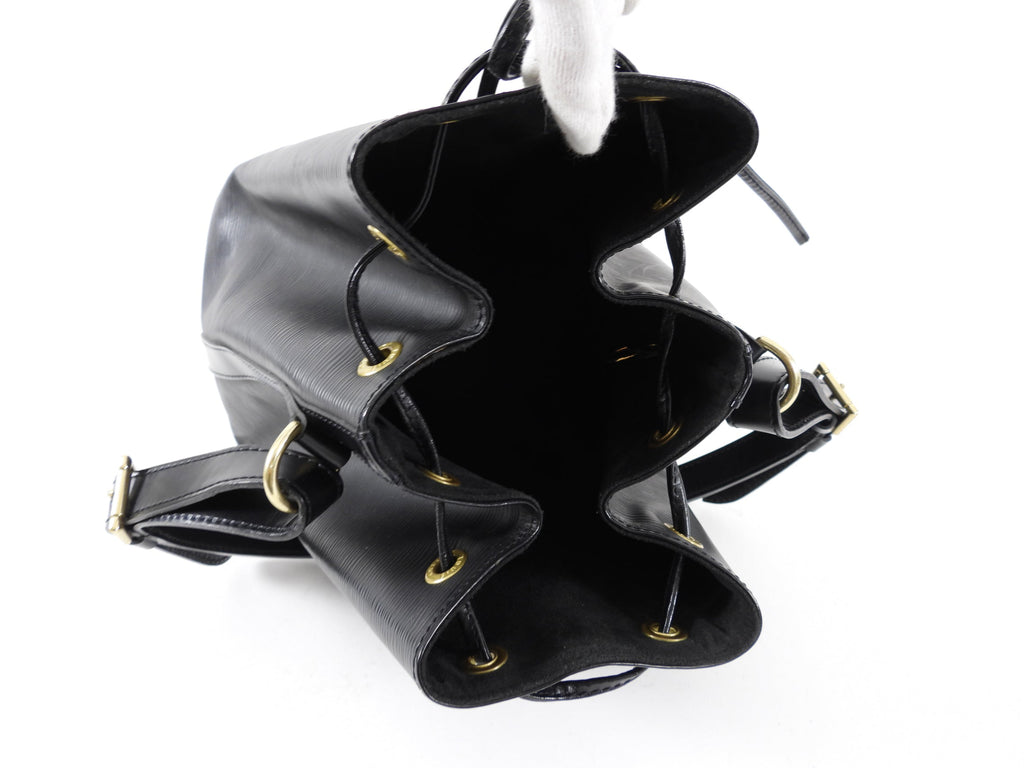 Louis Vuitton Black Epi Leather Noe PM Drawstring Bag