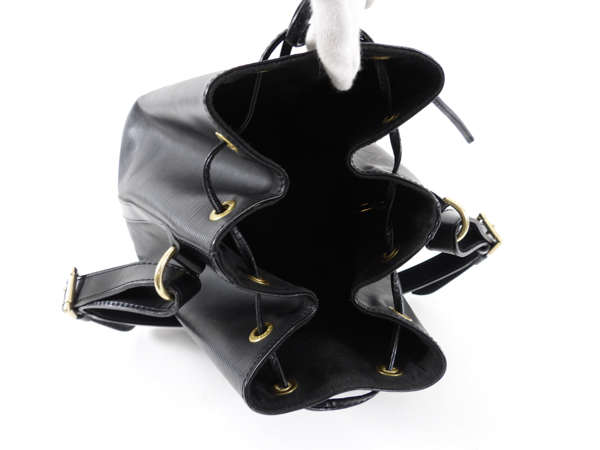 Louis Vuitton Black Epi Leather Noe PM Drawstring Bag