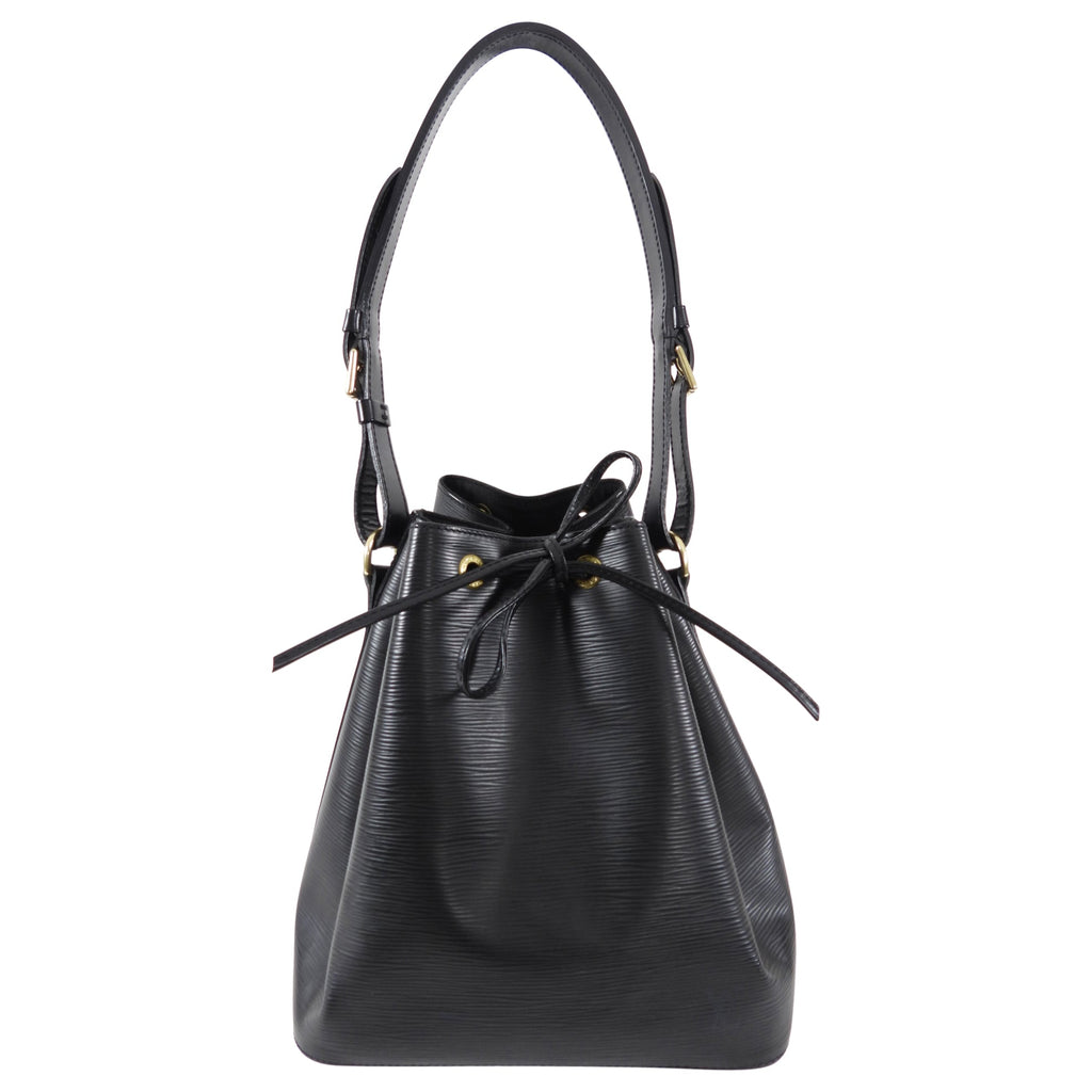 Louis Vuitton Black Epi Leather Noe PM Drawstring Bag
