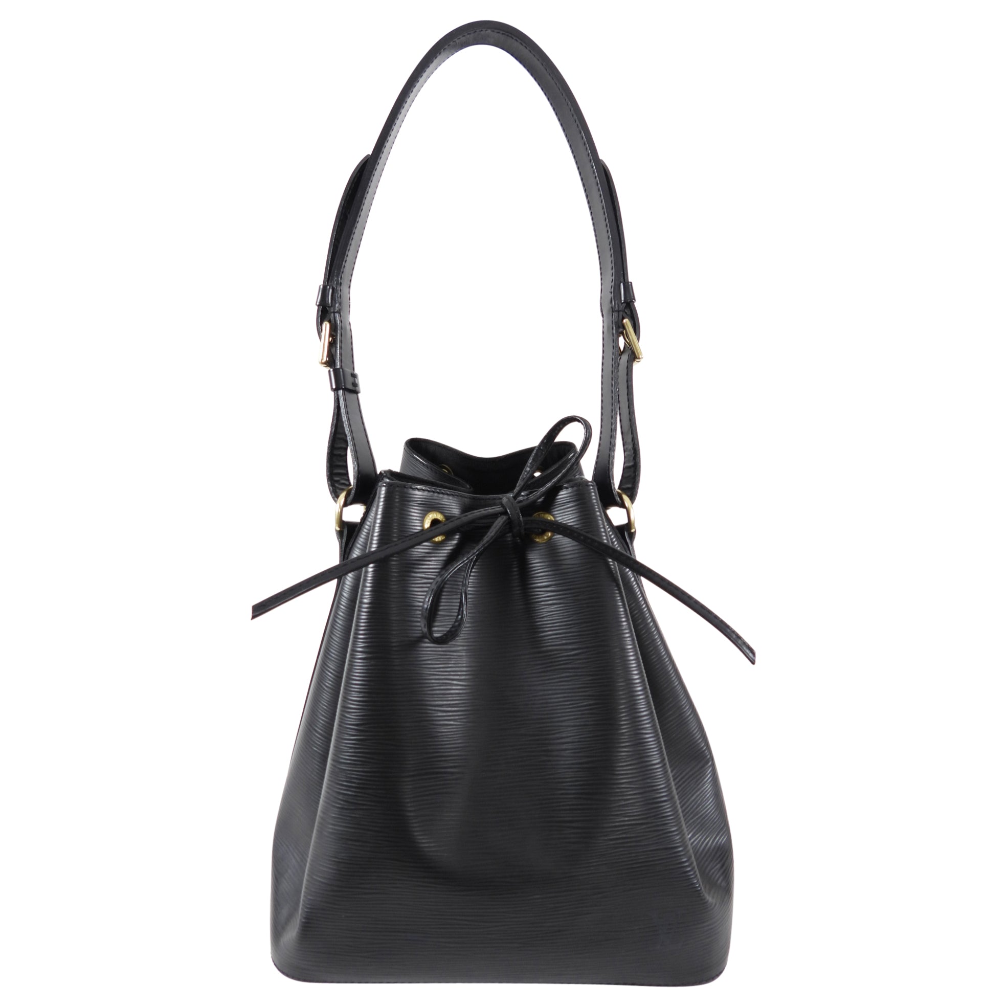 Louis Vuitton Black Epi Leather Noe PM Drawstring Bag