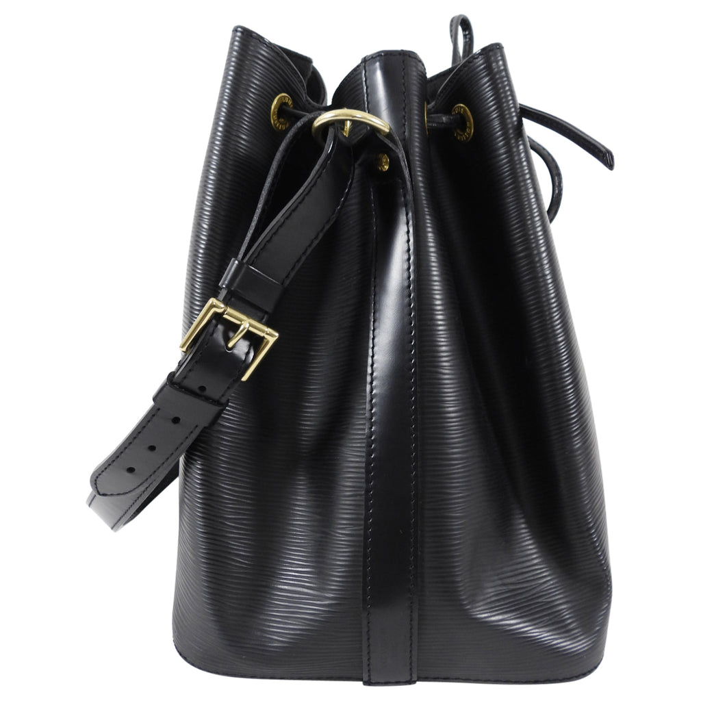 Louis Vuitton Black Epi Leather Noe PM Drawstring Bag