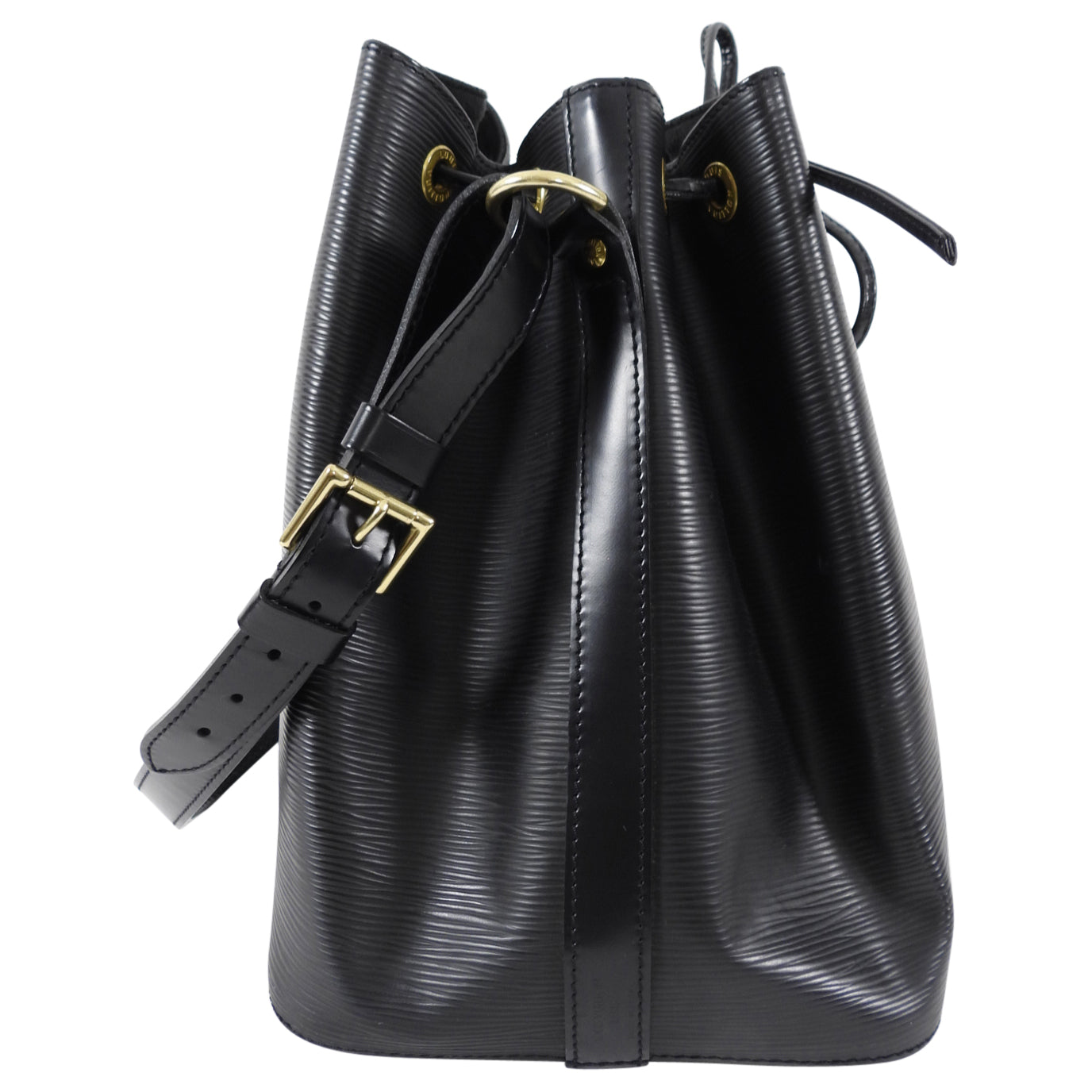 Louis Vuitton Black Epi Leather Noe PM Drawstring Bag