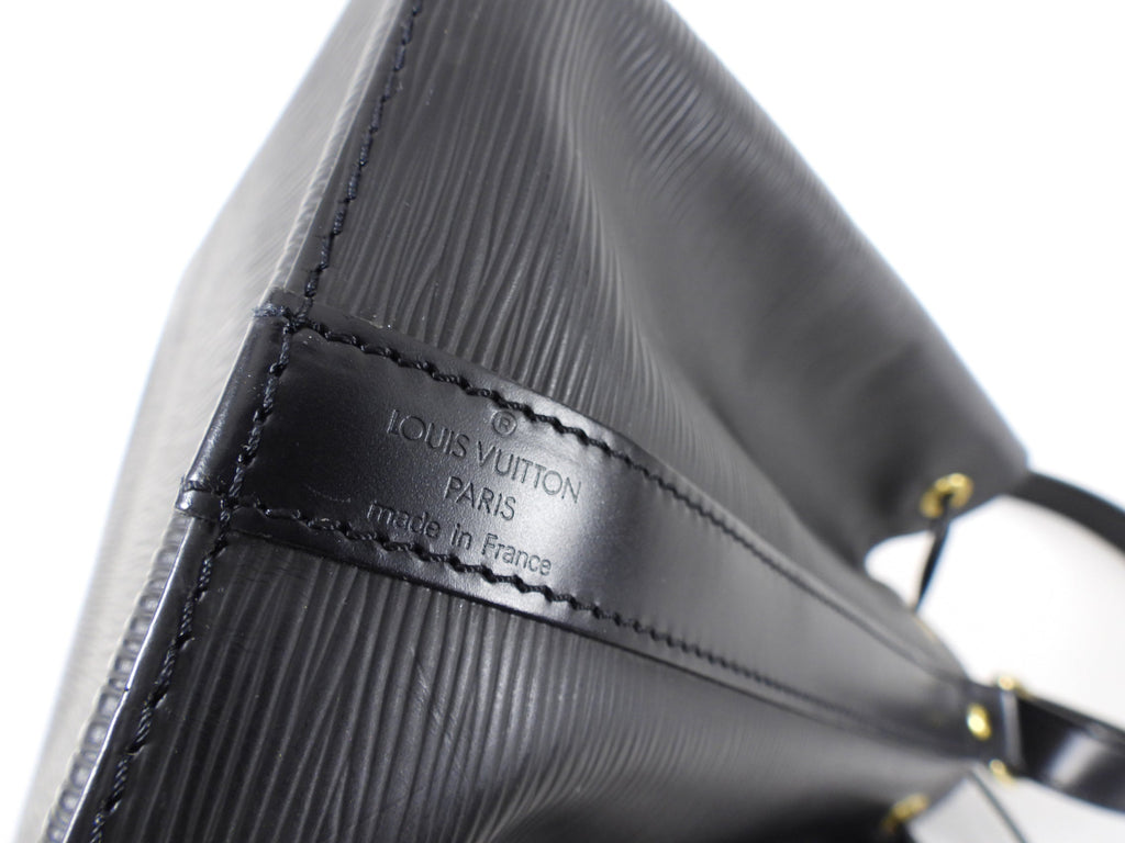 Louis Vuitton Black Epi Leather Noe PM Drawstring Bag