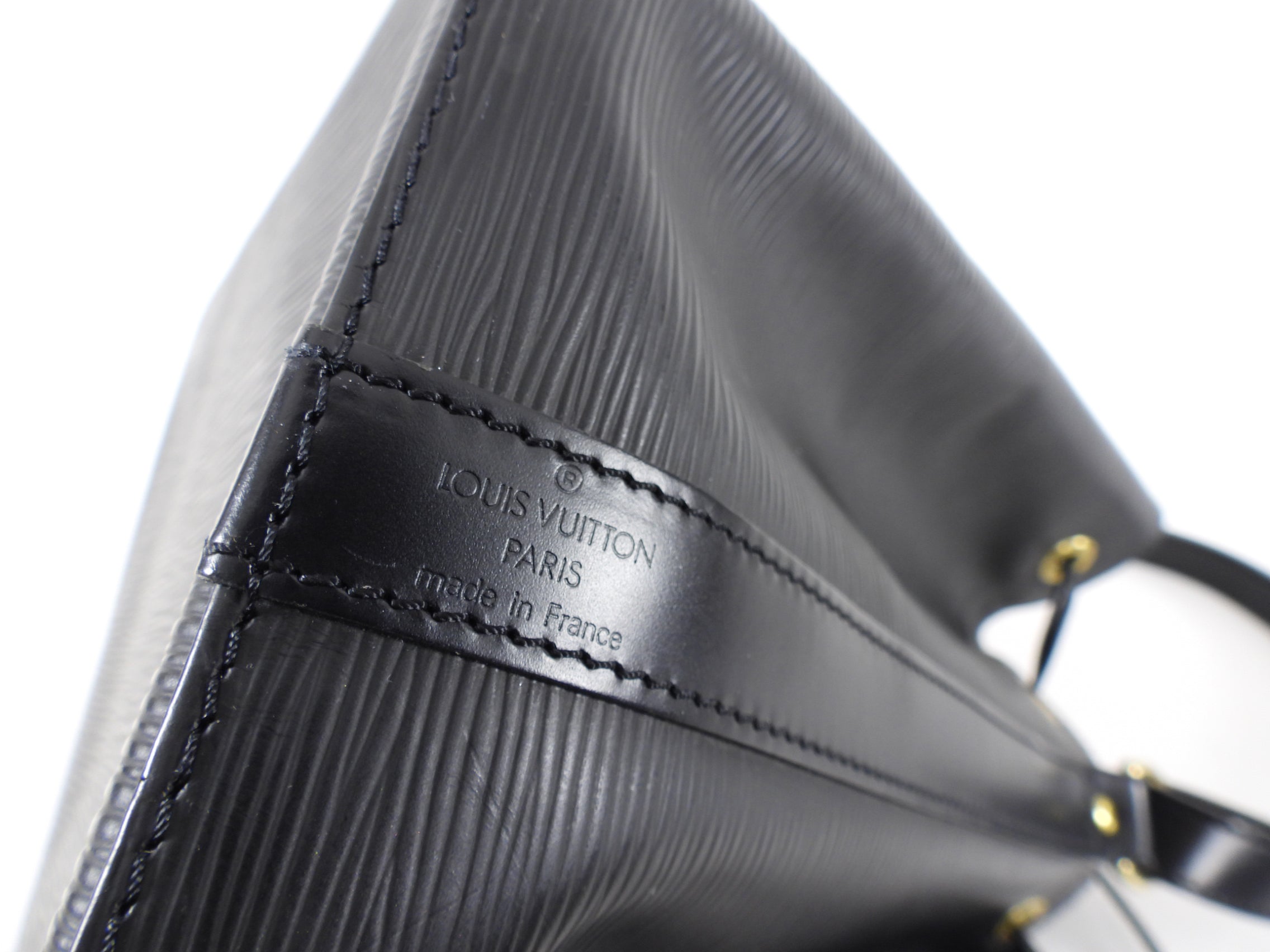 Louis Vuitton Black Epi Leather Noe PM Drawstring Bag
