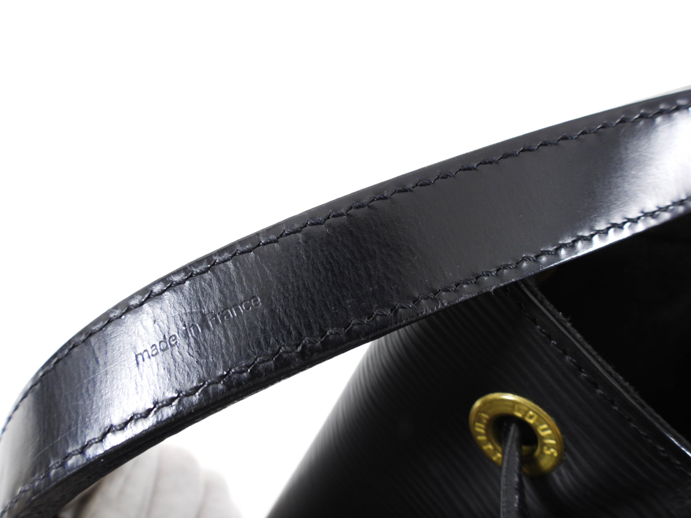 Louis Vuitton Black Epi Leather Noe PM Drawstring Bag