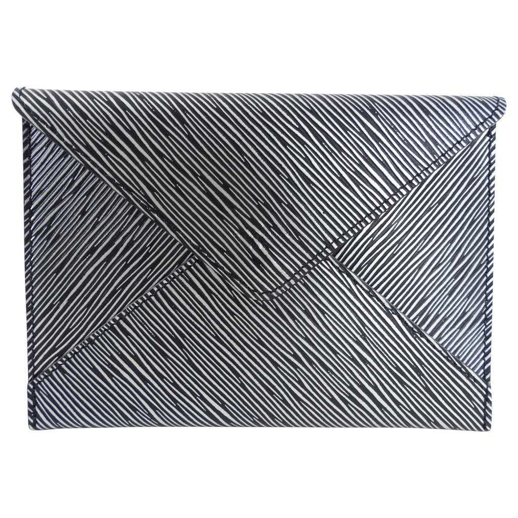 Louis Vuitton Silver and Black Epi Mini Flat Envelope Pouch